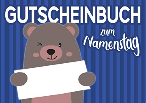 Gutscheinbuch zum Namenstag: Blanko Gutscheinheft zum personalisieren und selbst ausfüllen, 20 Gutscheine als Geschenk für Erwachsene und Kinder