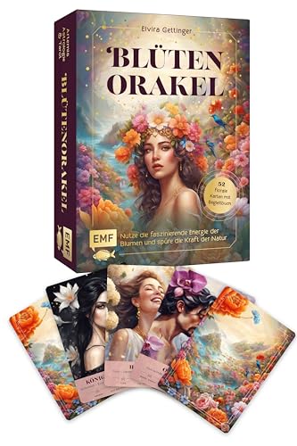 Orakel-Karten-Set: Blütenorakel | Nutze die faszinierende Energie der Blumen und spüre die Kraft der Natur: 52 florale Botschaften mit Begleitbuch: Spirituelle Weisheiten, Astrologie und Tarot von Edition Michael Fischer / EMF Verlag