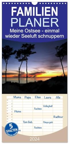 Familienplaner 2024 - Meine Ostsee - einmal wieder Seeluft schnuppern mit 5 Spalten (Wandkalender, 21 cm x 45 cm) CALVENDO: Urlaubseindrücke von der Ostsee (CALVENDO Natur)