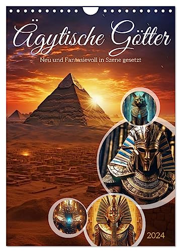 Ägytische Götter (Wandkalender 2024 DIN A4 hoch), CALVENDO Monatskalender: Die ägyptischen Götter - eine faszinierende Sammling von Gottheiten, die im alten Ägypten verehrt wurden. (CALVENDO Kunst) von CALVENDO