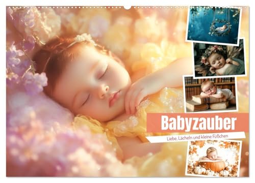 Babyzauber (Wandkalender 2026 DIN A2 quer), CALVENDO Monatskalender: Die schönsten und emotionalsten Augenblicke kleiner Wunder, von winzigen Händchen ... liebevollen Blicken und fröhlichem Lächeln. von Calvendo