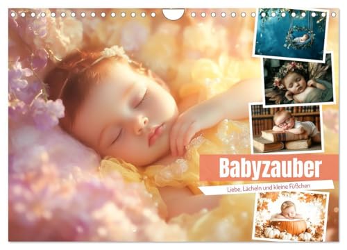 Babyzauber (Wandkalender 2026 DIN A4 quer), CALVENDO Monatskalender: Die schönsten und emotionalsten Augenblicke kleiner Wunder, von winzigen Händchen ... liebevollen Blicken und fröhlichem Lächeln. von Calvendo