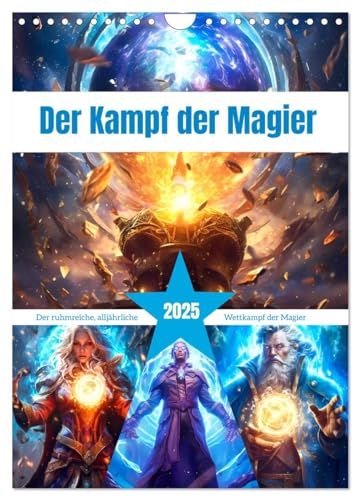 Der Kampf der Magier (Wandkalender 2025 DIN A4 hoch), CALVENDO Monatskalender von CALVENDO