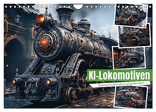 KI-Lokomotiven (Wandkalender 2024 DIN A4 quer), CALVENDO Monatskalender von CALVENDO