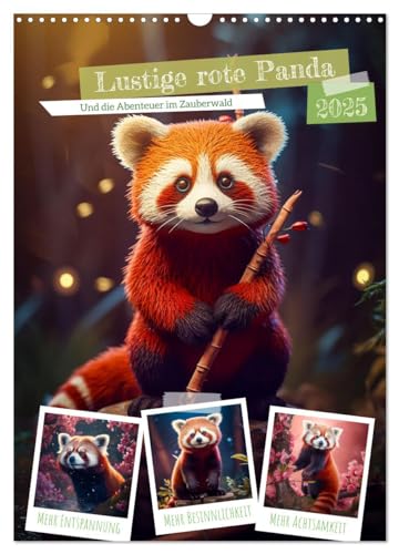 Lustige rote Panda (Wandkalender 2025 DIN A3 hoch), CALVENDO Monatskalender von CALVENDO