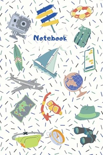Lined Notebook Bullet Journal Diary Holiday Adventure Boys Summer - 200 Pages – 6x9 in