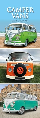 Camper – Camper Vans – Slimline-Kalender 2024: Original Gifted Stationery Kalender – Slimline [Mehrsprachig] [Kalender]