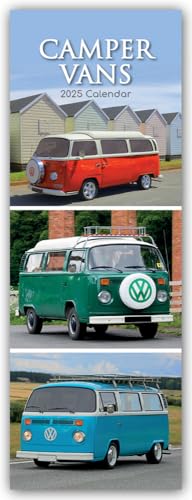 Camper – Camper Vans – Slimline-Kalender 2025: Original Gifted Stationery Kalender – Slimline [Mehrsprachig] [Kalender]
