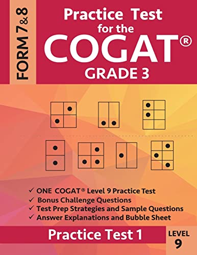 Practice Test for the CogAT Grade 3 Level 9 Form 7 and 8: Practice Test 1: 3rd Grade Test Prep for the Cognitive Abilities Test von Origins Publications