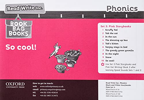 Read Write Inc - Phonics Set 3 Pink Story Books - Black and White Pack of 10 (NC READ WRITE INC - PHONICS) von Oxford University Press