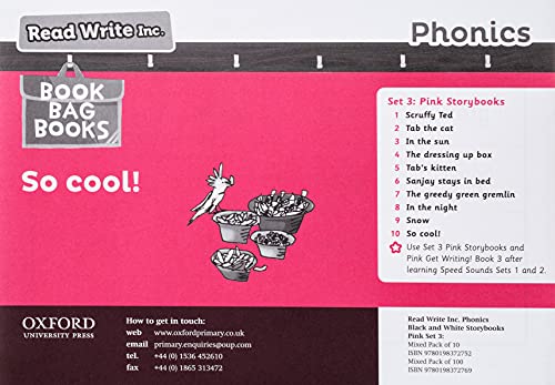 Read Write Inc - Phonics Set 3 Pink Story Books - Black and White Pack of 10 (NC READ WRITE INC - PHONICS)