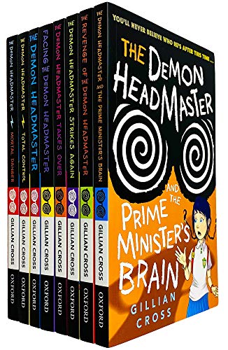 Demon Headmaster Series 8 Books Collection Set by Gillian Cross (Prime Minister's Brain, Revenge, Strikes Again, Takes Over, Facing, Demon Headmaster, Total Control & Mortal Danger)