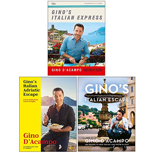 Gino D'Acampo Collection 3-Bücher-Set (Ginos Italian Express, Gino's Italian Adriatic Escape, Gino's Italian Escape)