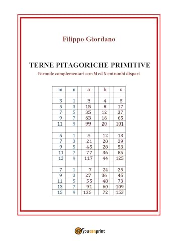 Terne pitagoriche primitive. Formule complementari con M ed N entrambi dispari