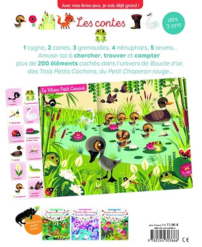 Cherche, trouve et compte - Les contes - Dès 3 ans (Avec mes livres jeux je suis déjà grand)