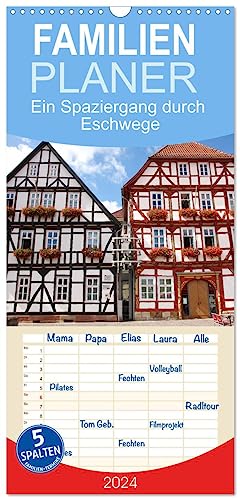 Familienplaner 2024 - Deutschlandreise - Ein Spaziergang durch Eschwege mit 5 Spalten (Wandkalender, 21 cm x 45 cm) CALVENDO