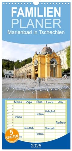 Familienplaner 2025 - Marienbad in Tschechien mit 5 Spalten (Wandkalender, 21 cm x 45 cm), CALVENDO: Bezaubernder Kurort im Westböhmischen Bäderdreieck von CALVENDO
