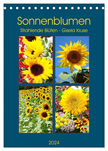 Sonnenblumen - Strahlende Blüten (Tischkalender 2024 DIN A5 hoch), CALVENDO Monatskalender von CALVENDO