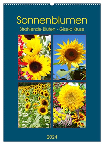Sonnenblumen - Strahlende Blüten (Wandkalender 2024 DIN A2 hoch), CALVENDO Monatskalender