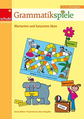 Grammatikspiele: 1. / 2. Schuljahr Wortarten und Satzarten üben (Lernspiele für den Deutschunterricht)