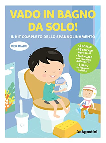Vado in bagno da solo! il kit completo dello spannolinamento. Con adesivi. Ediz. a colori. Con guida. Con 2 Poster. Con 48 Adesivi von De Agostini