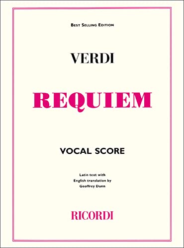 Requiem. Gemischter Chor mit Klavier/Orgel. Partitur von Ricordi