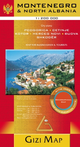 Gizi Map Montenegro & North Albania, Geographical Map: Map for Businessmen & Tourists. City plans: Podgorica, Cetinje, Kotor, Herceg Novi, Budva, ... Cetinje, Kotor, Herceg Novi, Budva, Skoder Gizi Map Montenegro & North Albania, Geographical Map: Map for Businessmen & Tourists. City plans: Podgorica, Cetinje, Kotor, Herceg Novi, Budva, ... Cetinje, Kotor, Herceg Novi, Budva, Skoder von GIZIMAP
