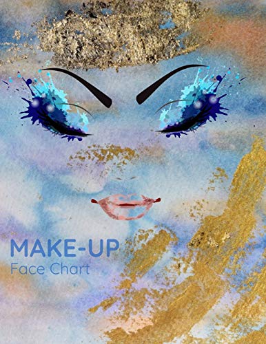 Make-up Face Chart: Make-up Artists Schüler Visagisten Schmink Gesichts-Vorlagen zum Einzeichnen von Trends und Looks