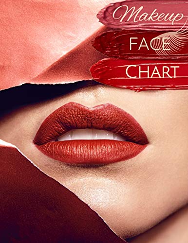 Makeup Face Chart: Make-up Papier Vorlagen Gesicht zum Ausmalen für Kosmetikerinnen und Visagisten