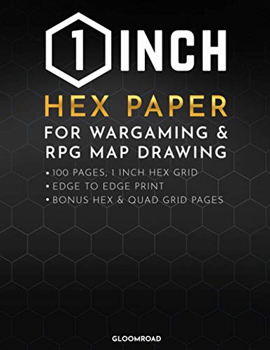 1 Inch Hex Paper: Hexagon Graph Notebook for RPG Map Drawing, Wargaming Terrain; 100 Large Hexagonal Grid Pages ; 1" Honeycomb Journal von Independently published