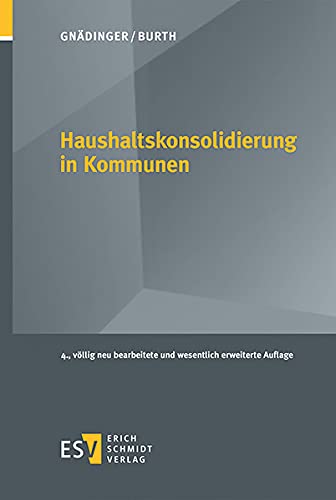 Haushaltskonsolidierung in Kommunen von Schmidt, Erich