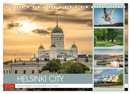 HELSINKI CITY (Tischkalender 2024 DIN A5 quer), CALVENDO Monatskalender