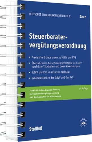 Steuerberatervergütungsverordnung (Stv-Dokumente) von Stollfuß Verlag