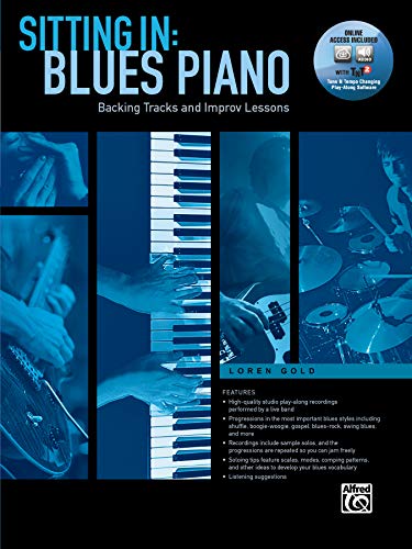 Sitting in -- Blues Piano: Backing Tracks and Improv Lessons, Book & Online Software/Media: Backing Tracks and Improv Lessons, Book & Online Audio/Software