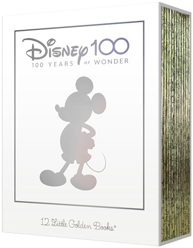 Disney 100: 100 Years of Wonder 12 Little Golden Books Box Set: Mickey Mouse's Picnic / It's A Small World / Cinderella's Friends / Moana / Star Wars ... / Cars / Lion King / The Invincible Iron Man