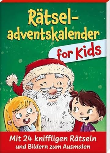 Rätseladventskalender for Kids 2: Mit 24 kniffligen Rätseln und Bildern zum Ausmalen