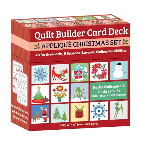 Quilt Builder Card Deck Appliqué Christmas Set: 40 Festive Blocks, 8 Seasonal Layouts, Endless Possibilities von C&T Publishing