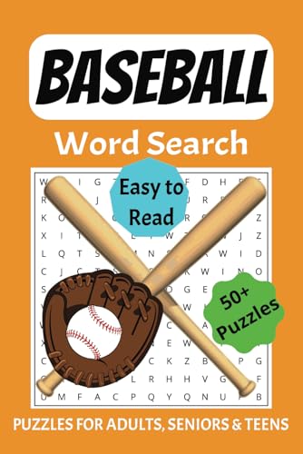 Baseball Word Search Puzzle Book: Easy to Read Word Search Puzzles about Players, Teams, Stadiums and More-6x9 inches, 110 pages- 50+ Puzzles-Gift for ... Holidays and Free Times-Fun Memory Exercise Baseball Word Search Puzzle Book: Easy to Read Word Search Puzzles about Players, Teams, Stadiums and More-6x9 inches, 110 pages- 50+ Puzzles-Gift for ... Holidays and Free Times-Fun Memory Exercise von Independently published
