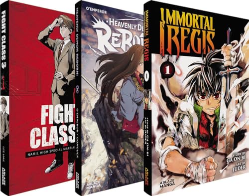 Ablaze Manhwa Spotlight Pack – Action/Adventure: Heavenly Demon Reborn 1 / Fight Class 3-1 / Immortal Regis Omnibus 1 Ablaze Manhwa Spotlight Pack – Action/Adventure: Heavenly Demon Reborn 1 / Fight Class 3-1 / Immortal Regis Omnibus 1