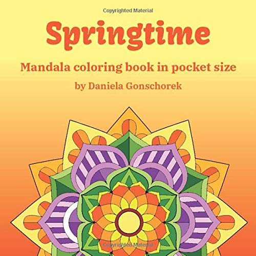 Springtime: Mandala coloring book in pocket size