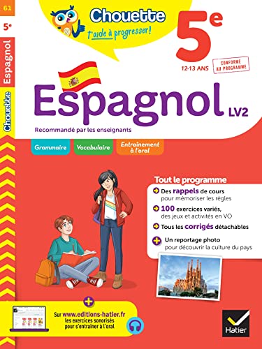 Espagnol 5e LV2: cahier de révision et d'entraînement recommandé par les enseignants