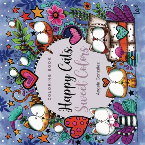 Happy Cats, Sweet Colors: Coloring Book