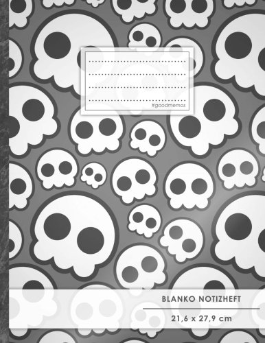 Blanko Notizbuch • A4-Format, 100+ Seiten, Soft Cover, Register, „Jugendlich“ • Original #GoodMemos Blank Notebook • Perfekt als Zeichenbuch, Skizzenbuch, Sketchbook, Leeres Malbuch