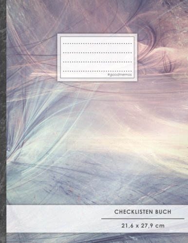 Checklisten-Buch: DIN A4 • 70+ Seiten, Soft Cover, Register, "Achtsamkeit" • #GoodMemos • 18 Checkboxen + Platz für Notizen/Seite (inkl. Register mit Datum uvm.)