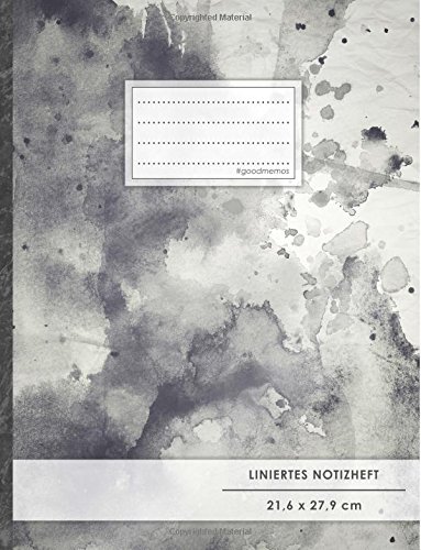 Liniertes Notizbuch • A4-Format, 100+ Seiten, Soft Cover, Register, Mit Rand, „Schwarze Tinte“ • Original #GoodMemos Lined Notebook • Perfekt als Schreibheft, Notizheft, Deutschheft, Lineatur 27 Liniertes Notizbuch • A4-Format, 100+ Seiten, Soft Cover, Register, Mit Rand, „Schwarze Tinte“ • Original #GoodMemos Lined Notebook • Perfekt als Schreibheft, Notizheft, Deutschheft, Lineatur 27