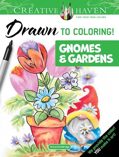Creative Haven Drawn to Coloring: Gnomes & Gardens (Creative Haven Coloring Books) von Dover Publications Inc.