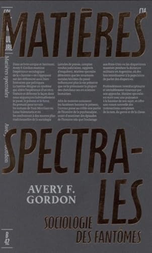 Matières spectrales: Sociologie des fantômes von B42