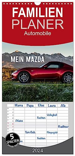 Familienplaner 2024 - Mein Mazda mit 5 Spalten (Wandkalender, 21 cm x 45 cm) CALVENDO