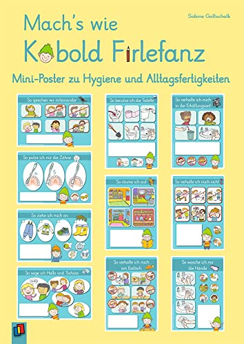Mach’s wie Kobold Firlefanz: Mini-Poster zu Hygiene und Alltagsfertigkeiten von Verlag An Der Ruhr