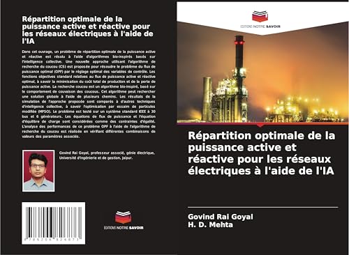 Répartition optimale de la puissance active et réactive pour les réseaux électriques à l'aide de l'IA von Editions Notre Savoir